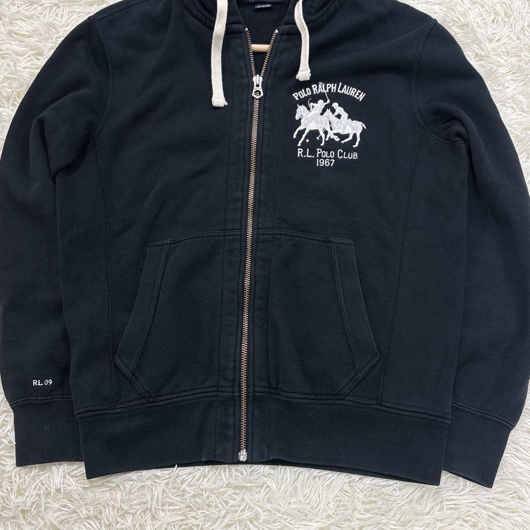 Polo by Ralph Lauren パーカー　ブラック　裏地サーマル　M