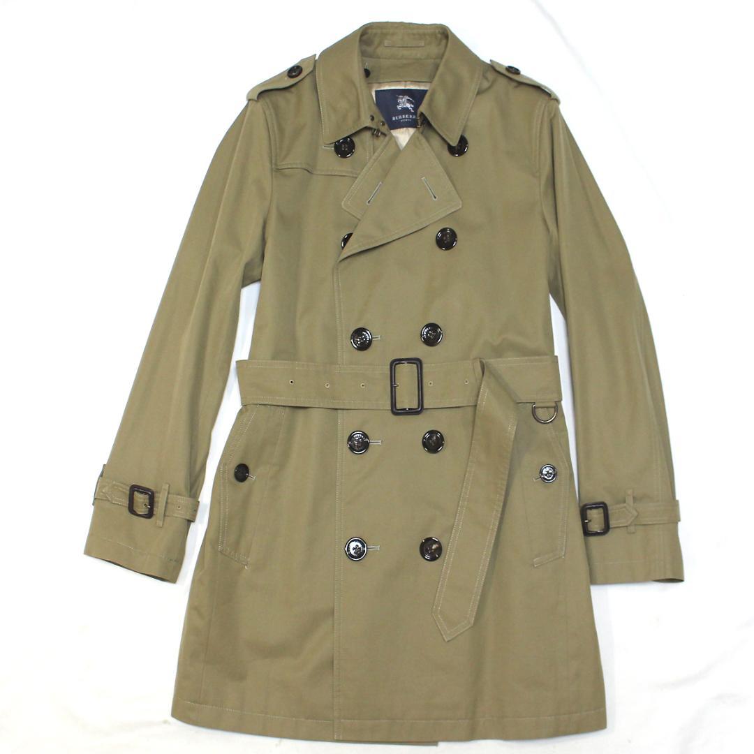 超美品 バーバリーロンドン トレンチコート L ライナー付きカーキ チェック裏地