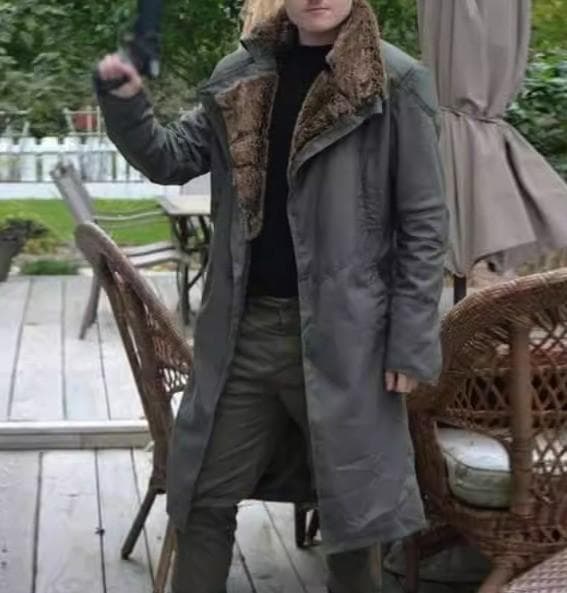 ブレードランナー2049アメリカンミッドレングスラムウールトレンチコート男性用