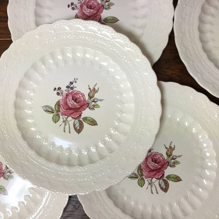 スポード☆ビリングスレイローズ ディナープレート６枚ジュエル