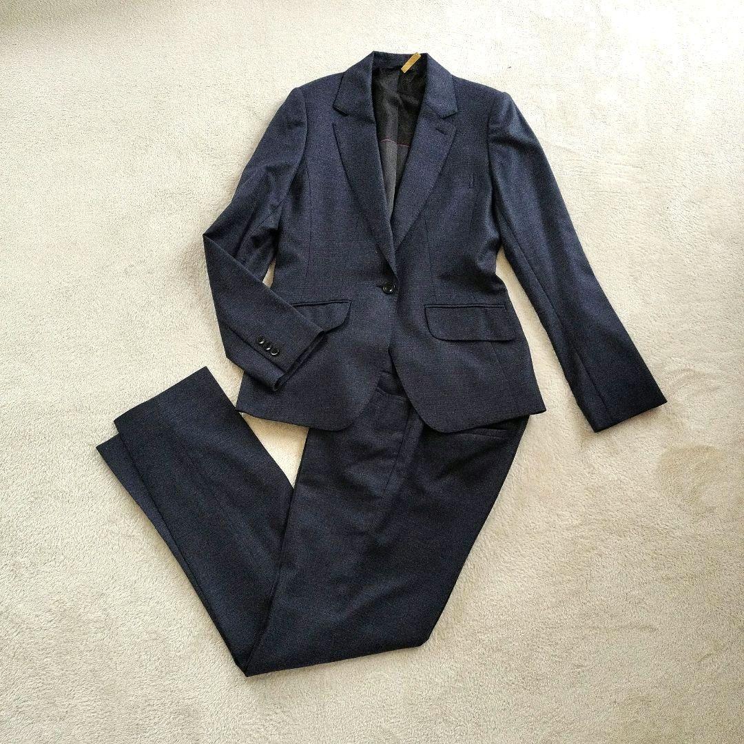 ヒルトン ウール　柄　パンツスーツ セットアップREDA社製サイズ違い