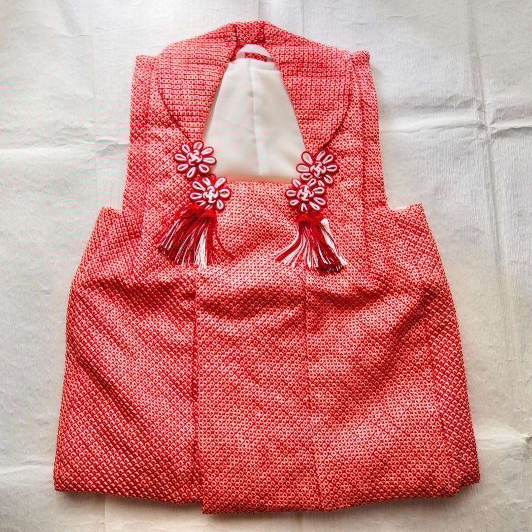 正絹　総絞り被布　七五三　お雛祭りなど