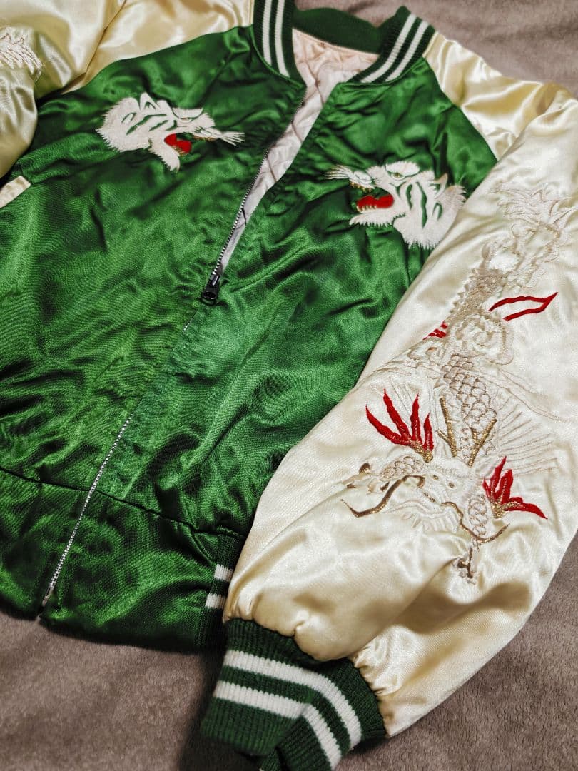 プリンス商会 虎龍 日本製 handmade スカジャン unisex サテン