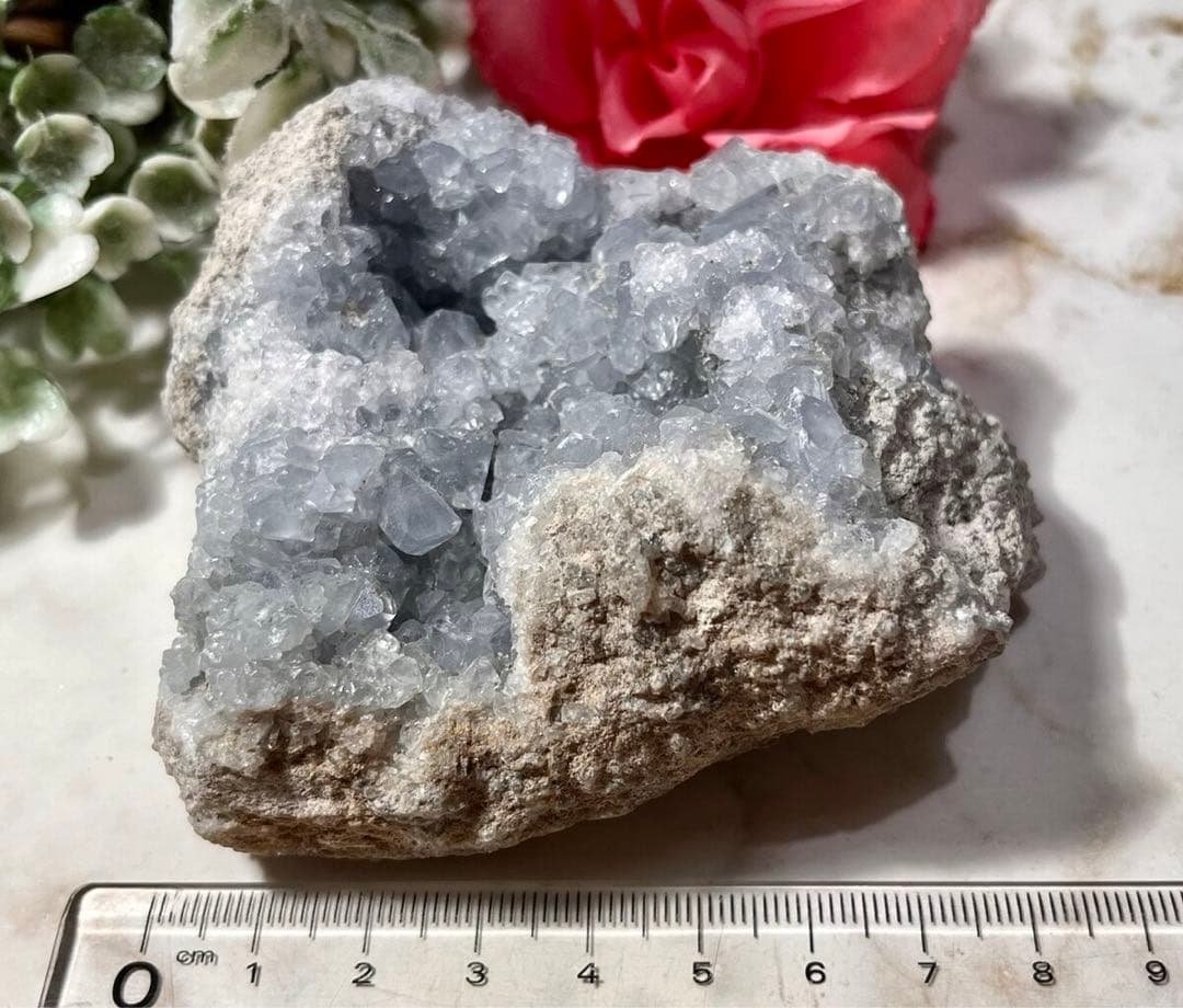 マダガスカル産　セレスタイト　天青石　クラスター　原石　ジオード　大