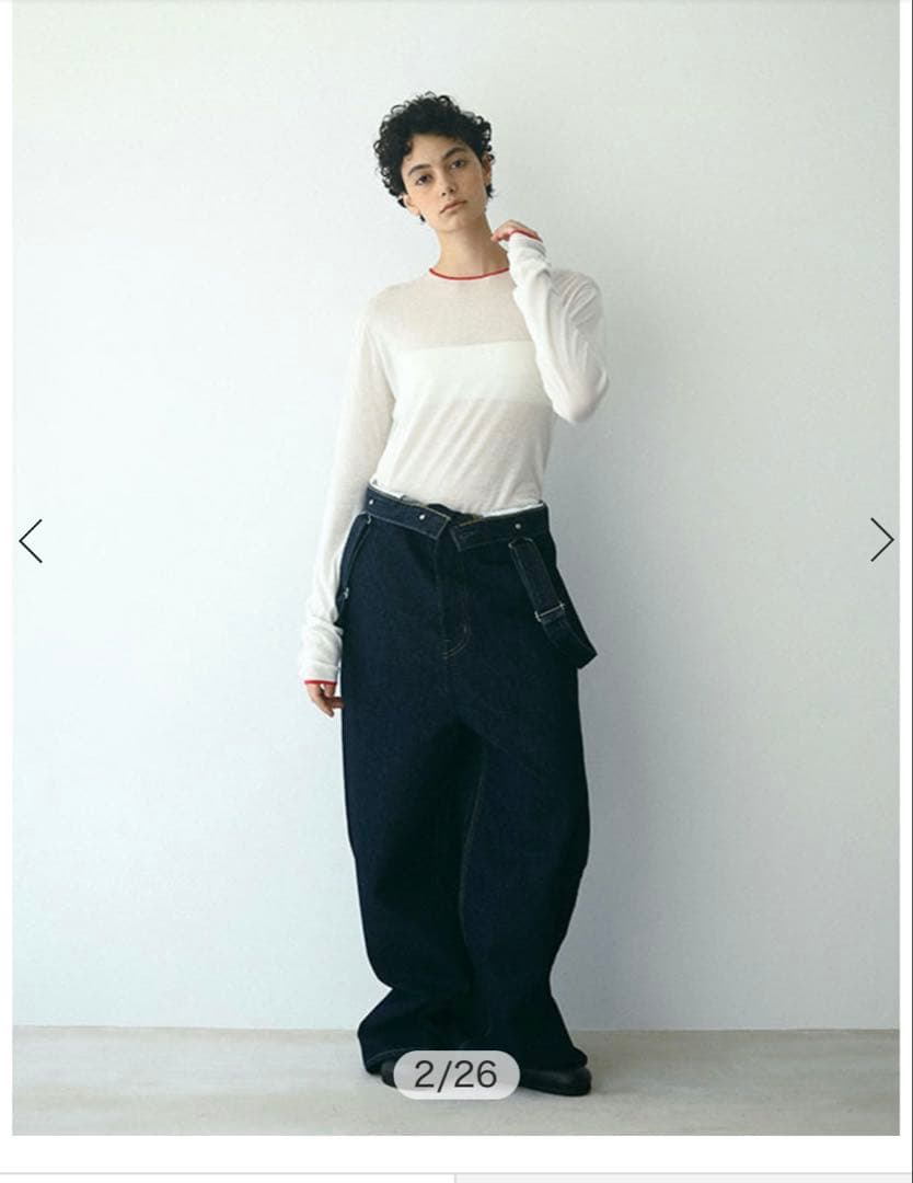 新品　EDWIN etre tokyo 2wayハイライズサスデニムパンツ