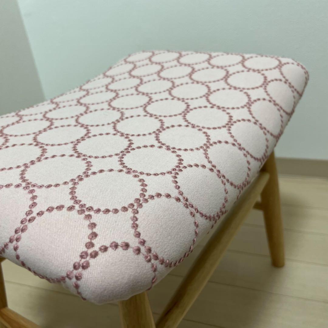 ミナペルホネン スツール タンバリン 丸脚 【ピンクベージュ/オレンジ】 椅子