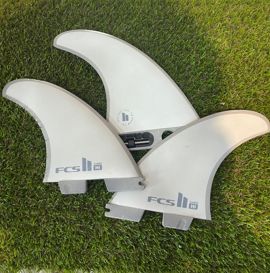 FCS2フィン　ハーレー　FCSⅡH1　HURLEY　トライ　3本セット　グレー