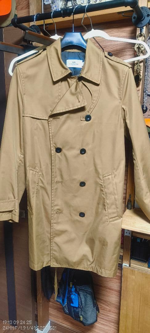 COACH コーチ トレンチコート　ダブル メンズ　Lサイズ