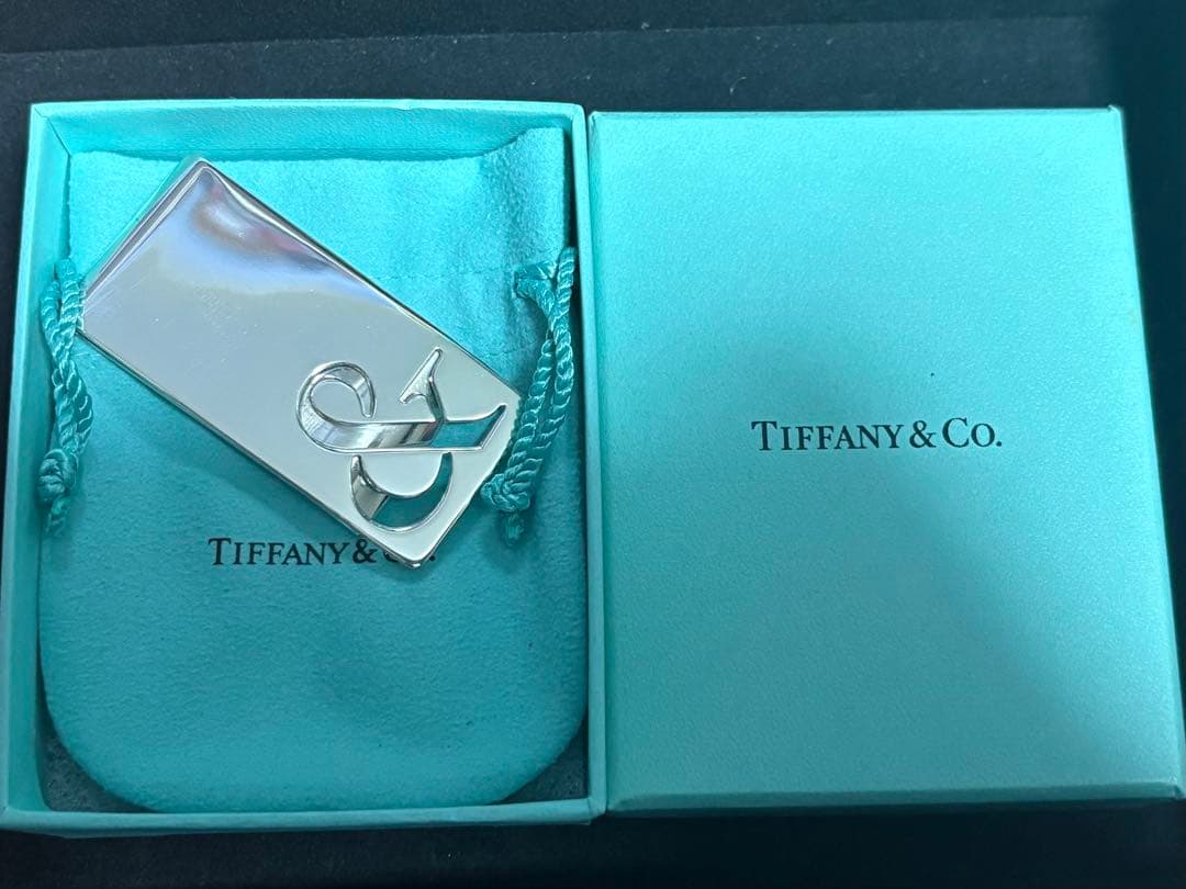 美品　Tiffany &カットアウト　シルバー　マネークリップAg925 &ロゴ