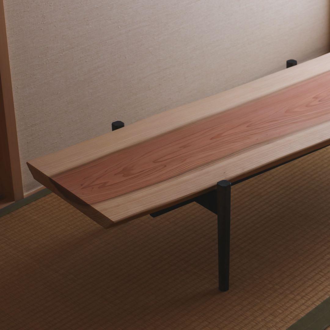 杉の黒脚ローテーブル 其の２