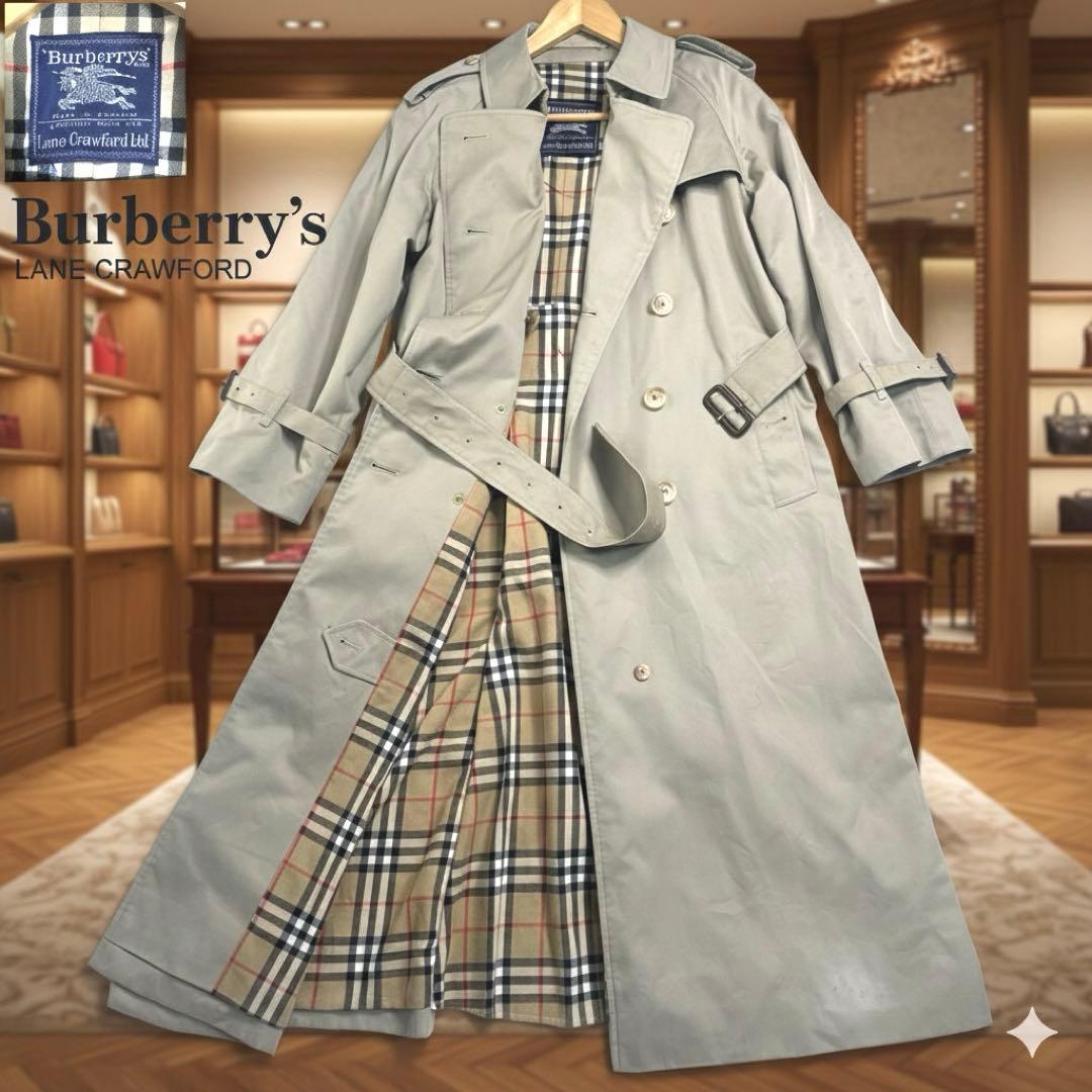 ヴィンテージ 貴重 バーバリー+レーン・クロフォード英国 トレンチコート ロング