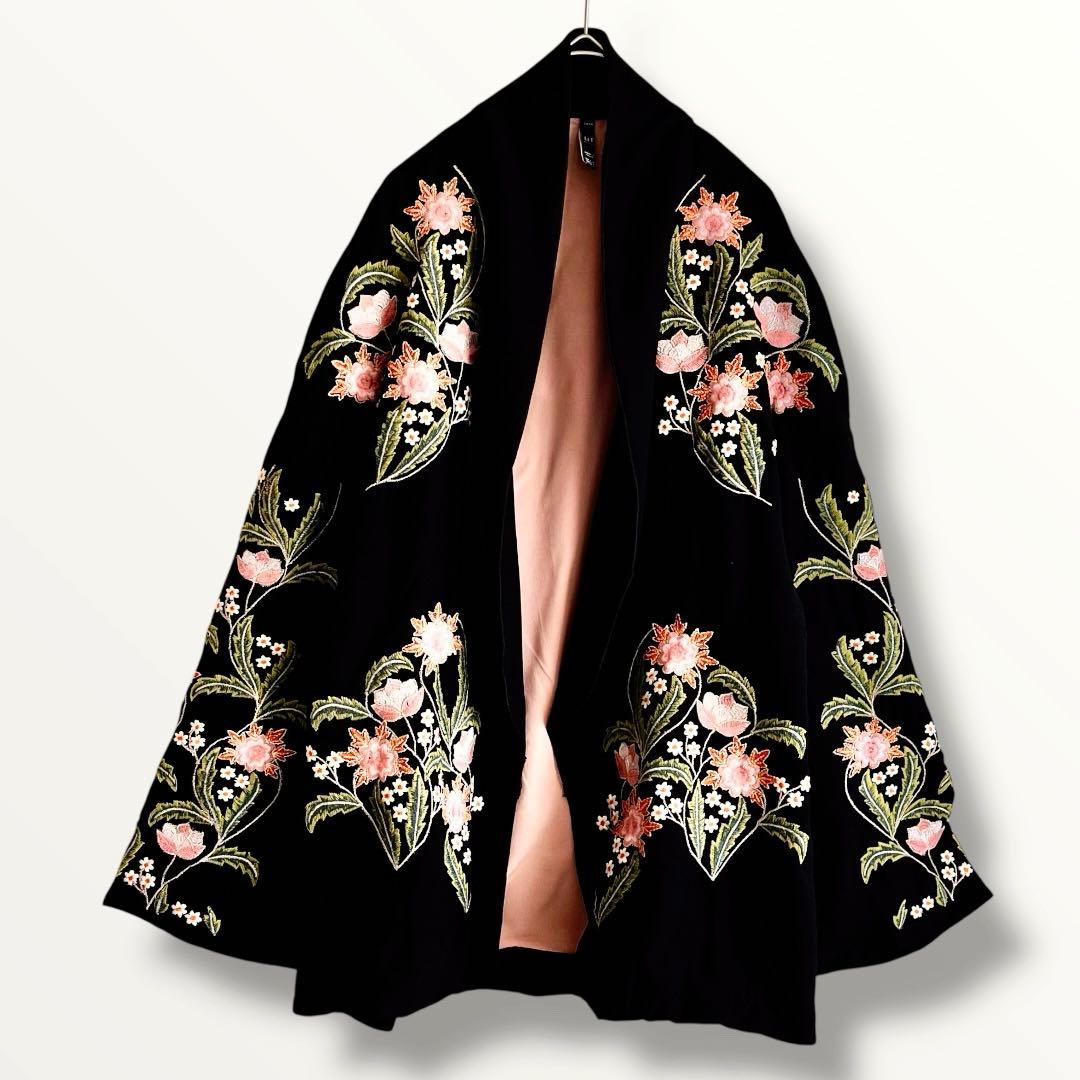 ★ゆったり★ ザラ　ZARAtrf ガウン ジャケット　刺繍　XL〜2XL相当