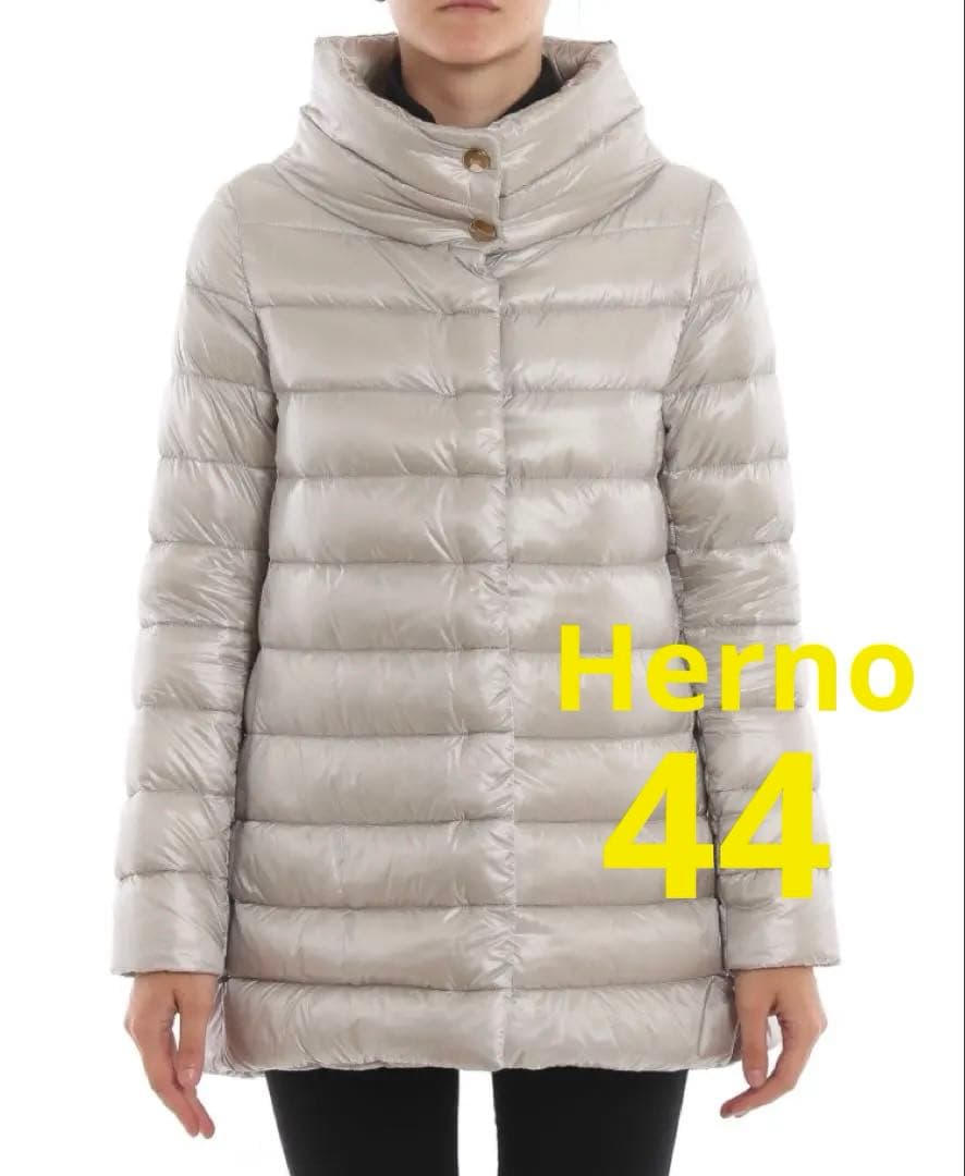 Herno★ふわふわダウンコート★Amelia★シャンパングレージュ44