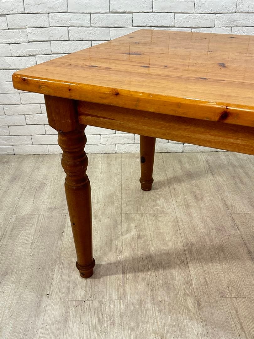 【東京都内23区配送無料】アンティーク　ダイニング デスク　木製　作業台　机