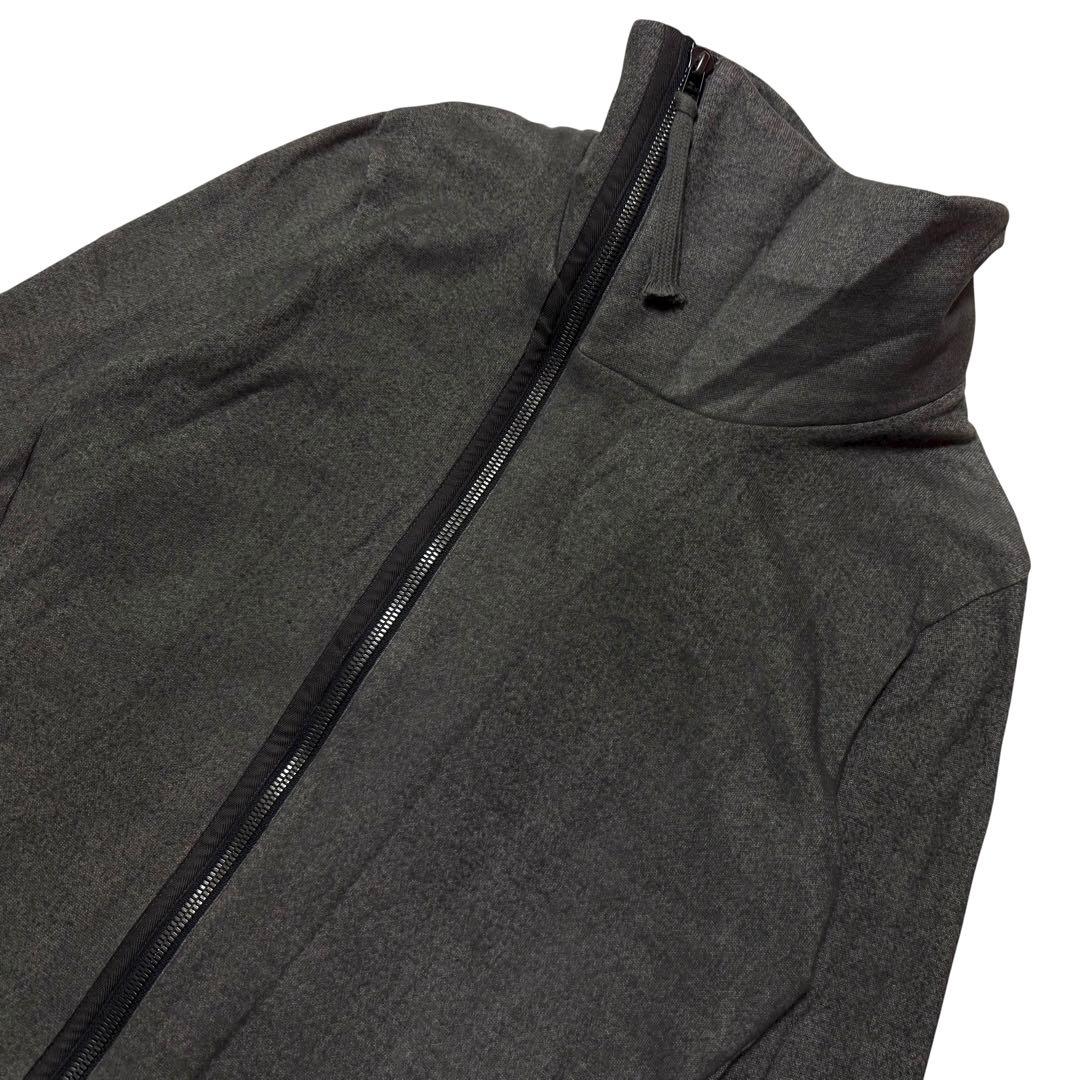 D.HYGEN 無撚糸 裏毛 ジップアップ ハイネック ジャケット ブルゾン 2