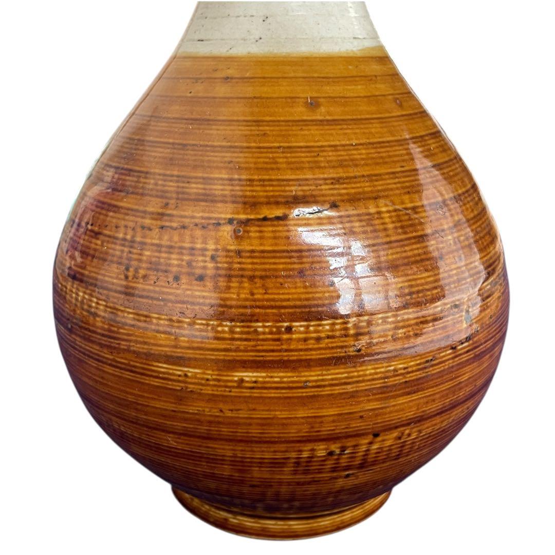 【江戸期】平戸焼 掛分徳利 / 古美術 骨董 民藝 焼物 三河内 花瓶 花器