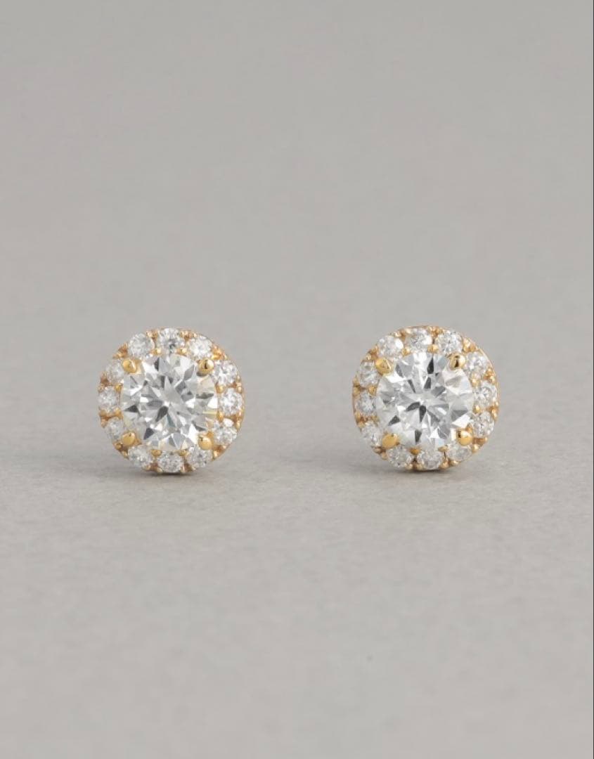 LAB_K10 モアッサナイト ピアス　プラスヴァンドーム　ラボグロウンダイヤ