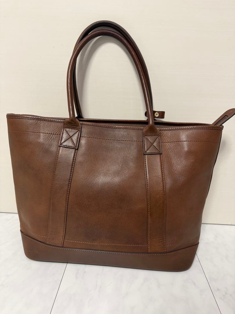 土屋鞄 ビークル ラージストックトート ブラウン 本革