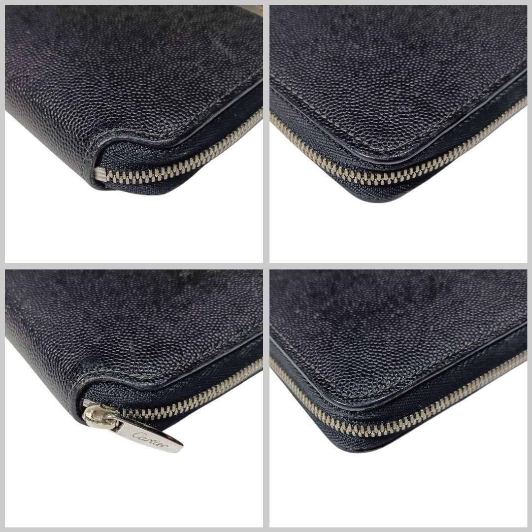 美品♪カルティエ Cartier ラウンドジップ 長財布 レザー ユニセックス