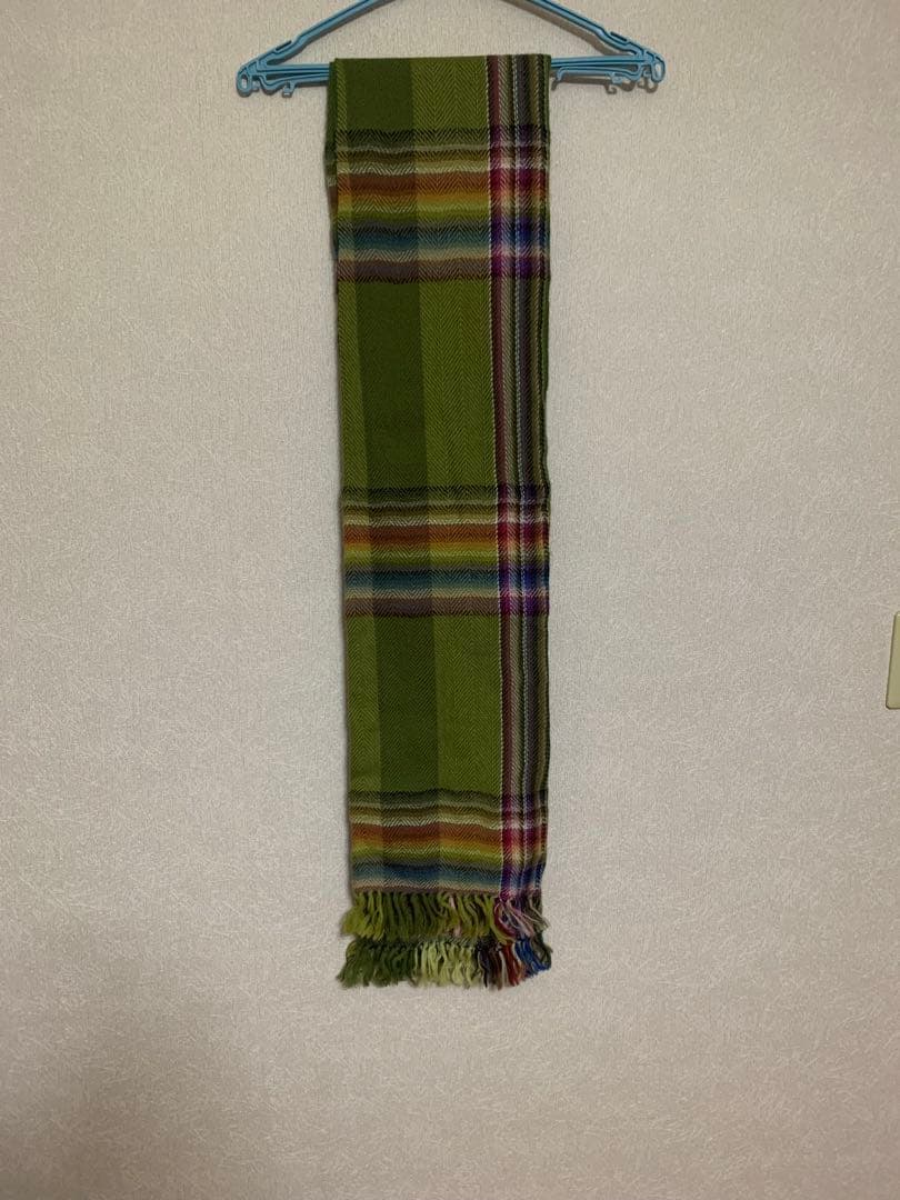 THE INOUE BROTHERS アルパカマフラー　マルチカラー　グリーン