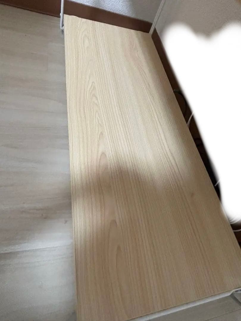 ステンレスユニットシェルフ　オーク材　白