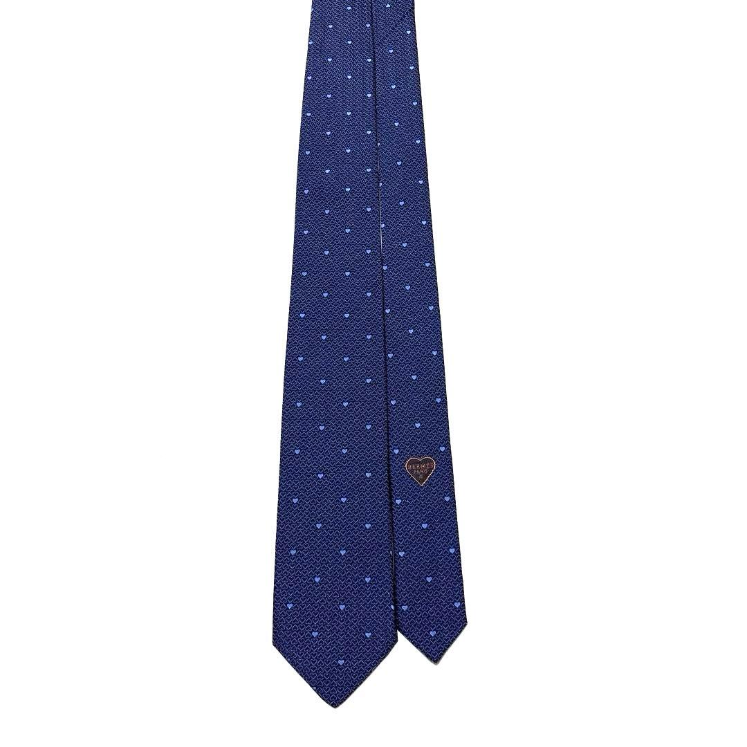 HERMES エルメス　ネクタイ　ハート　ラブ　ダーリン　美品