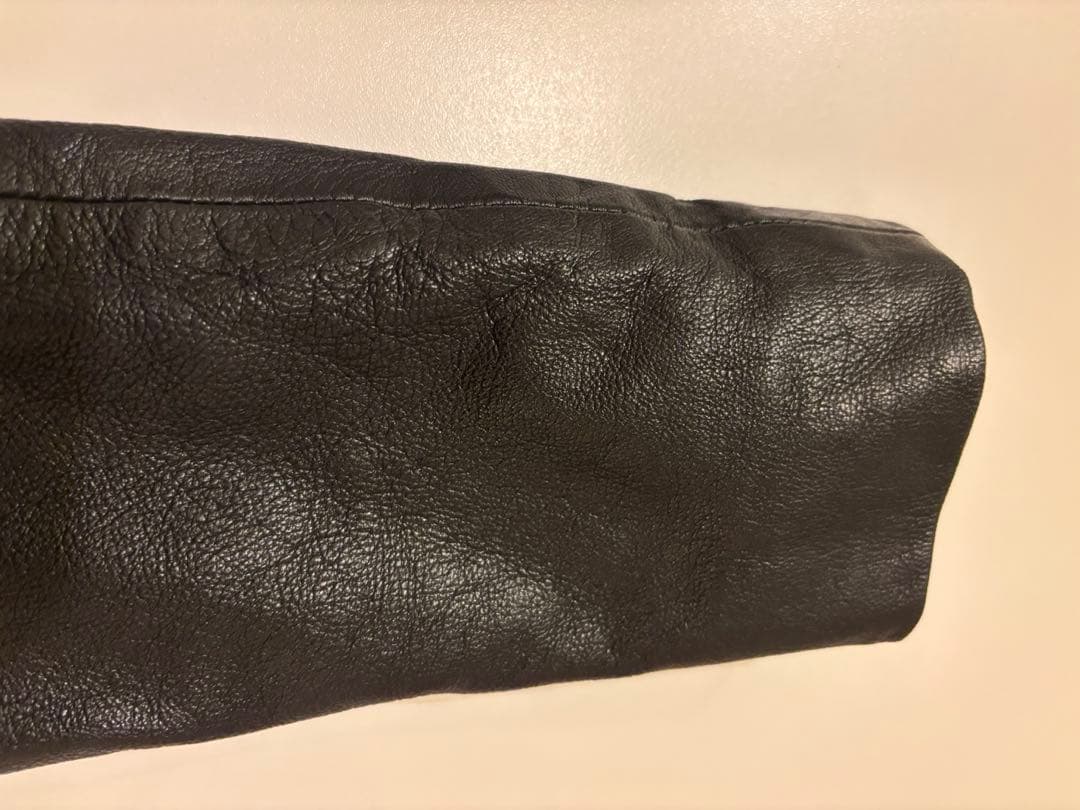 【美品】オールセインツ　ブラックレザージャケット ダブルジップ