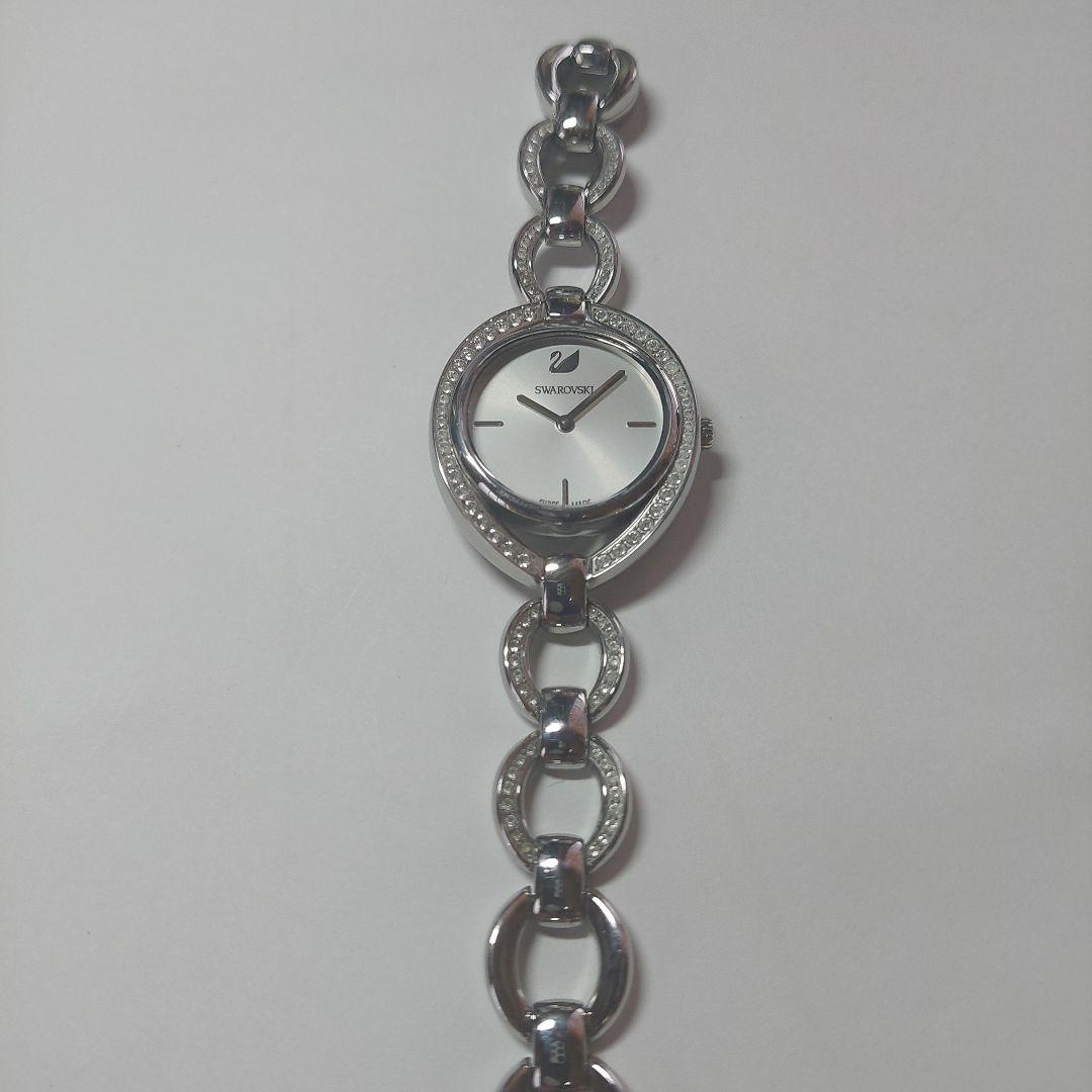 値引きしました SWAROVSKI シルバー ラウンドフェイス 時計