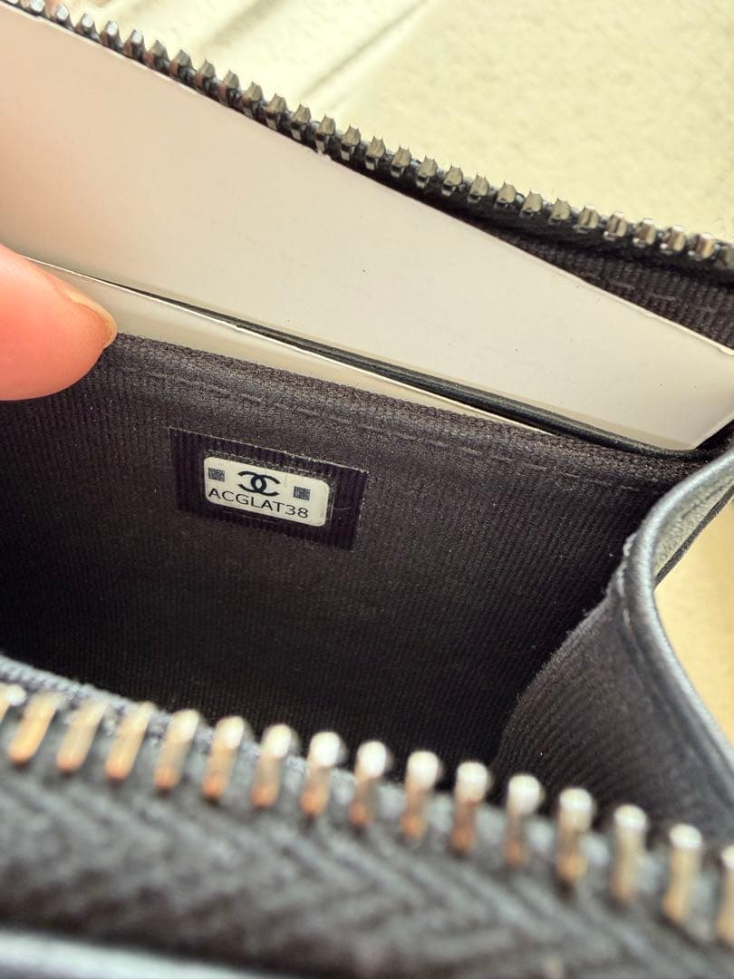 【美品❣️レア❣️】箱付きCHANEL財布マットブラック