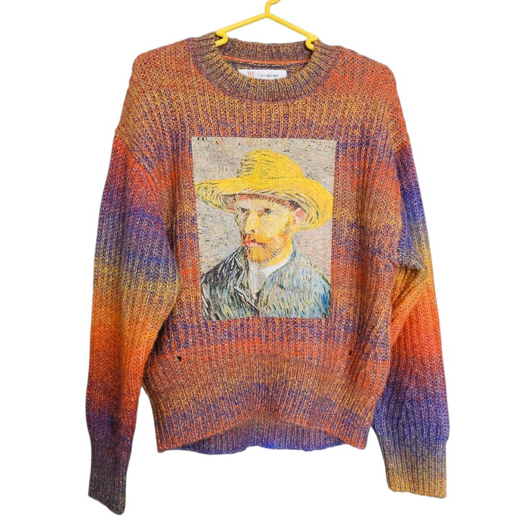 み*マ様 レア美品★ゴッホ The MET×リリーブラウンコラボニット　オレンジ