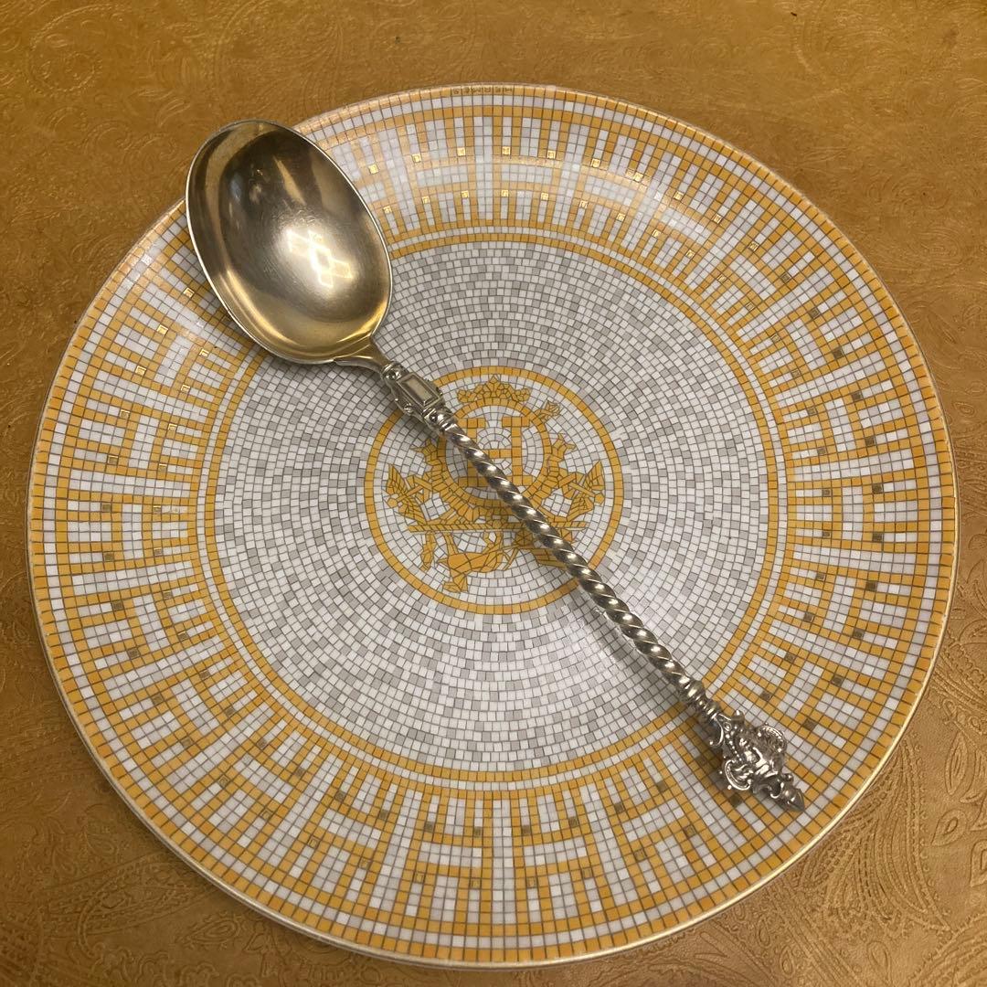 【純銀/約50g】ドイツ スプーン/20cm【マスカロン】