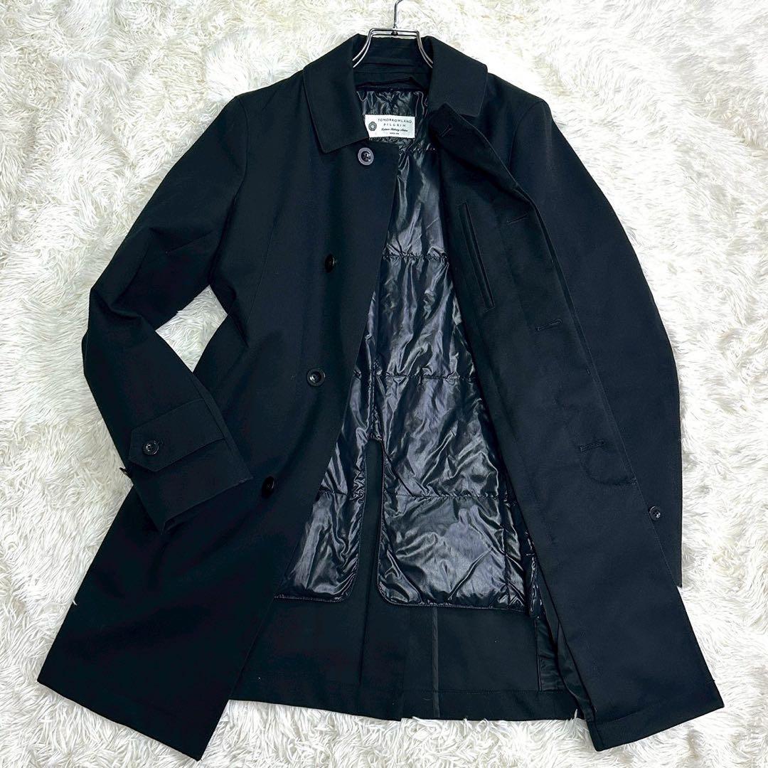 美品 トゥモローランド ピルグリム ビジネスコート ライナー付き 黒 44
