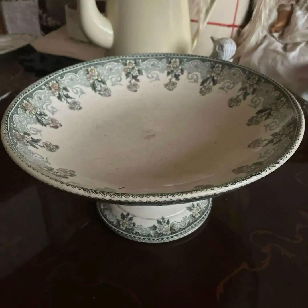 フランスアンティークケーキスタンド　エミール・ブルジョワ　コンポティエ