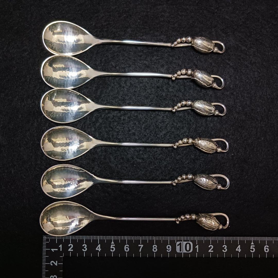 Y2126 ジョージジェンセン ブロッサム スプーン6本 シルバー925　ma