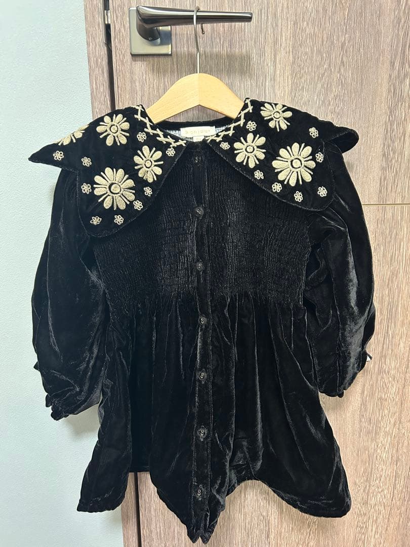 Bonjour diary ベロアワンピース