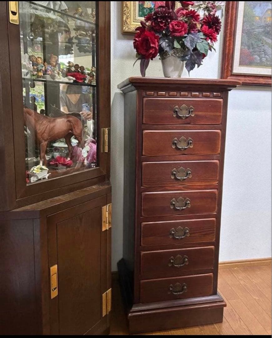 無垢材　飛弾家具　チェスト　花台　60キロ前後　カリモク 家具お好きな　美品