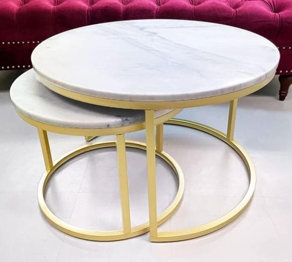 センターテーブル モダン 大理石テーブル アイアン 66501CT66502CT