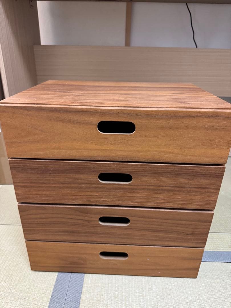 無印良品 スタッキングチェスト・引出し・2段　2セット　ウォールナット