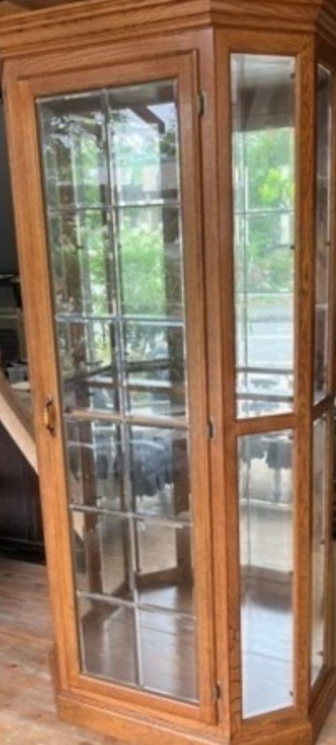 アンティークガラス棚