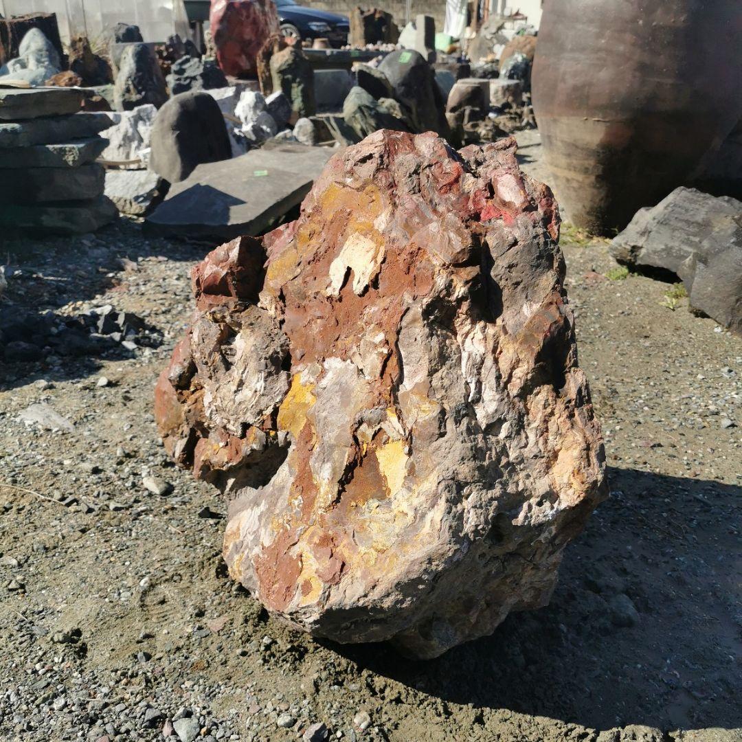 福島産　ジャスパー　108キロ　碧玉　庭石　石　鑑賞石　庭　ガーデニング