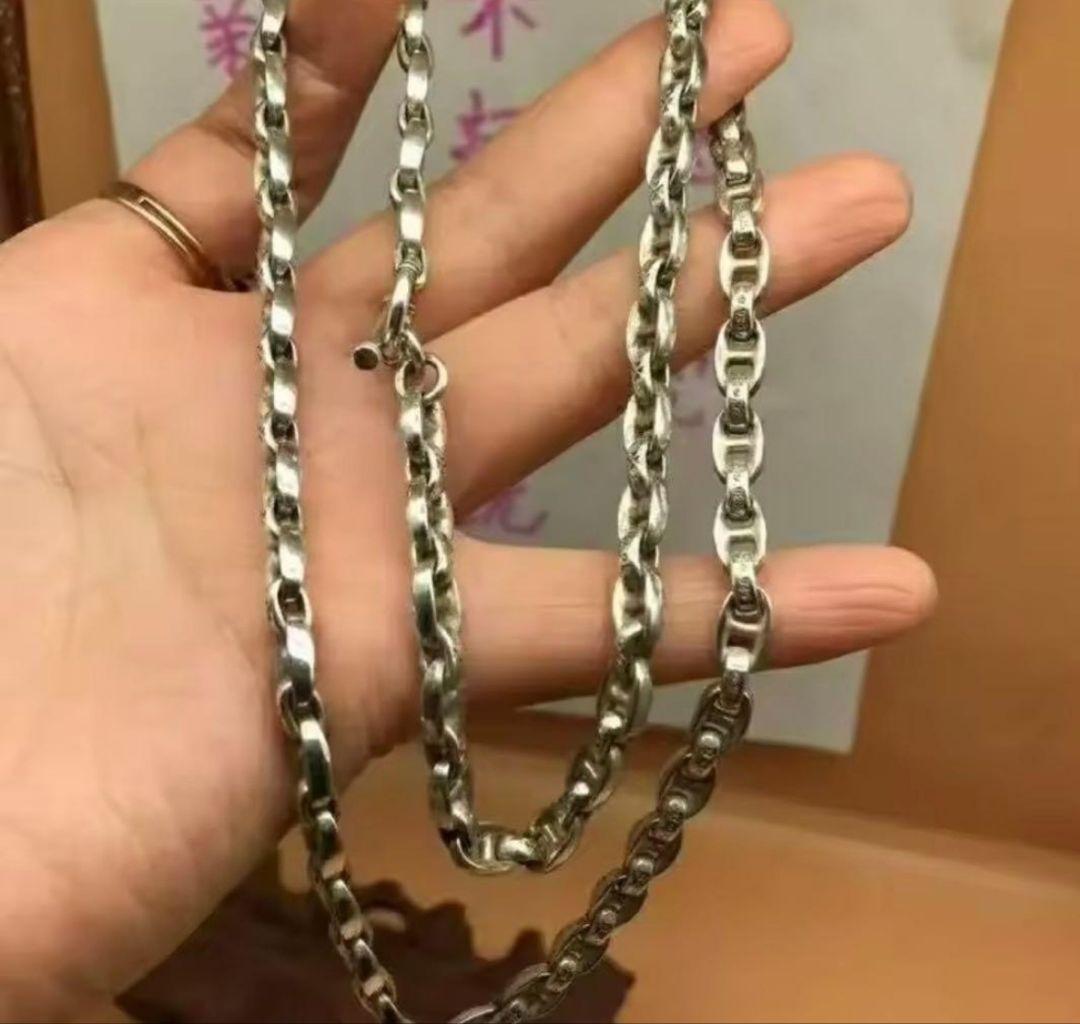 シルバー925 アンカーチェーン ネックレス ヴィンテージ メキシカン