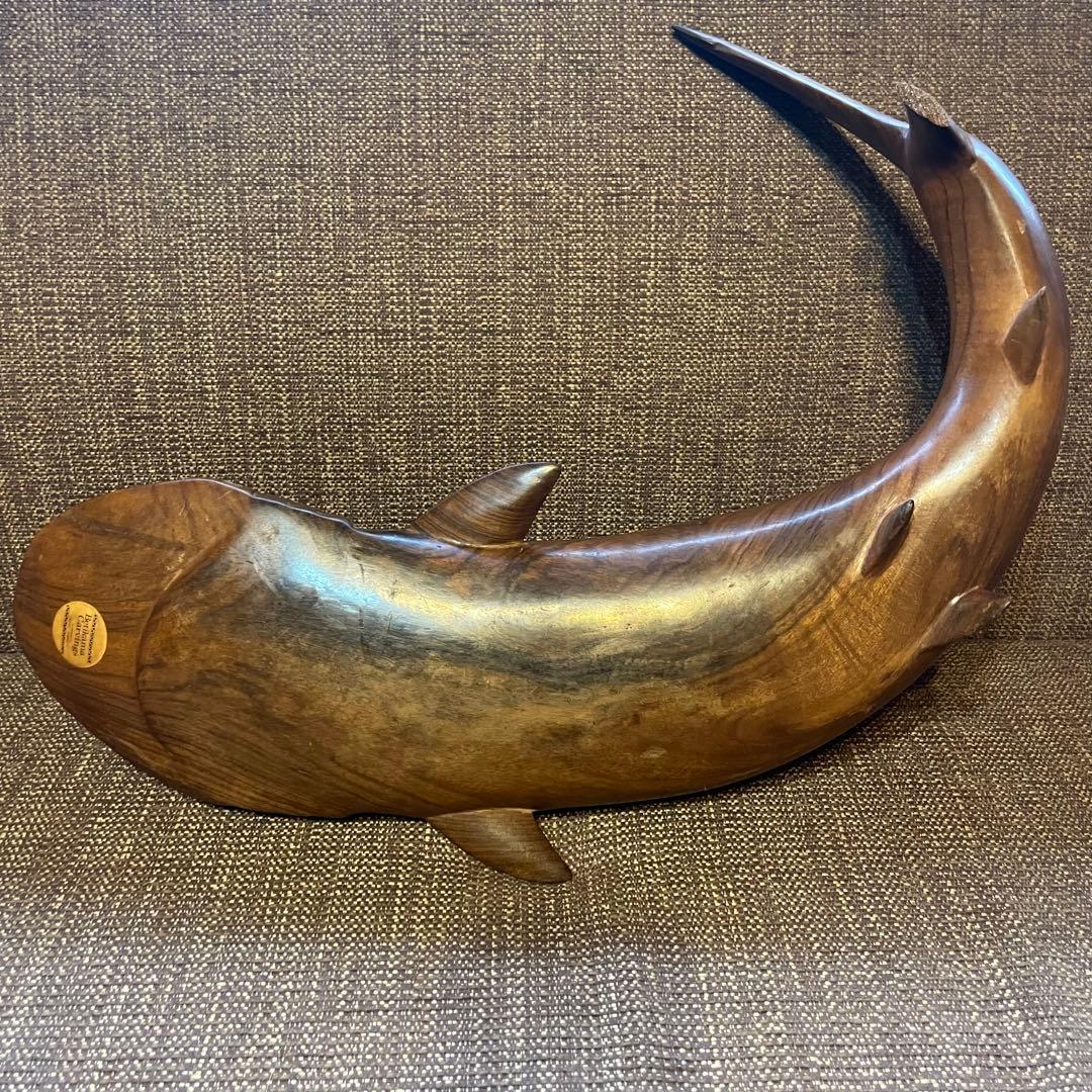 ソロモン諸島 ジンベイザメ 木彫り サメ シャーク 彫刻