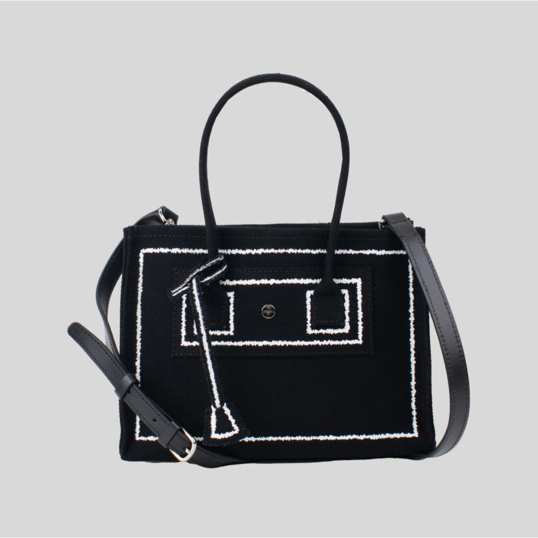 yonfa グラフトートmini black