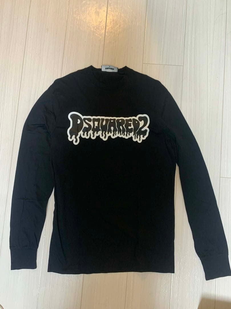 DSQUARED2 ブラック ロングスリーブ Tシャツ S