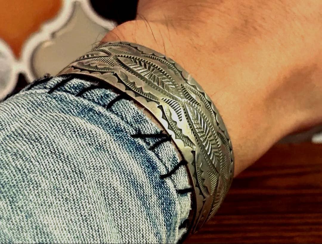 キ*太様 40s〜50s ヴィンテージ　ナバホ　NAVAJO バングル　star