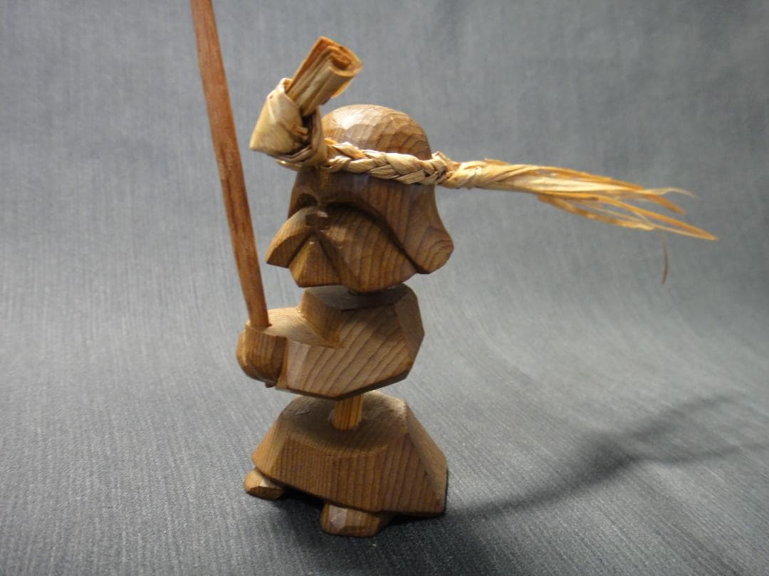 e*n様 希少 藤戸竹喜　ユーカラエカシ　木彫り 彫刻　置物　 アイヌ