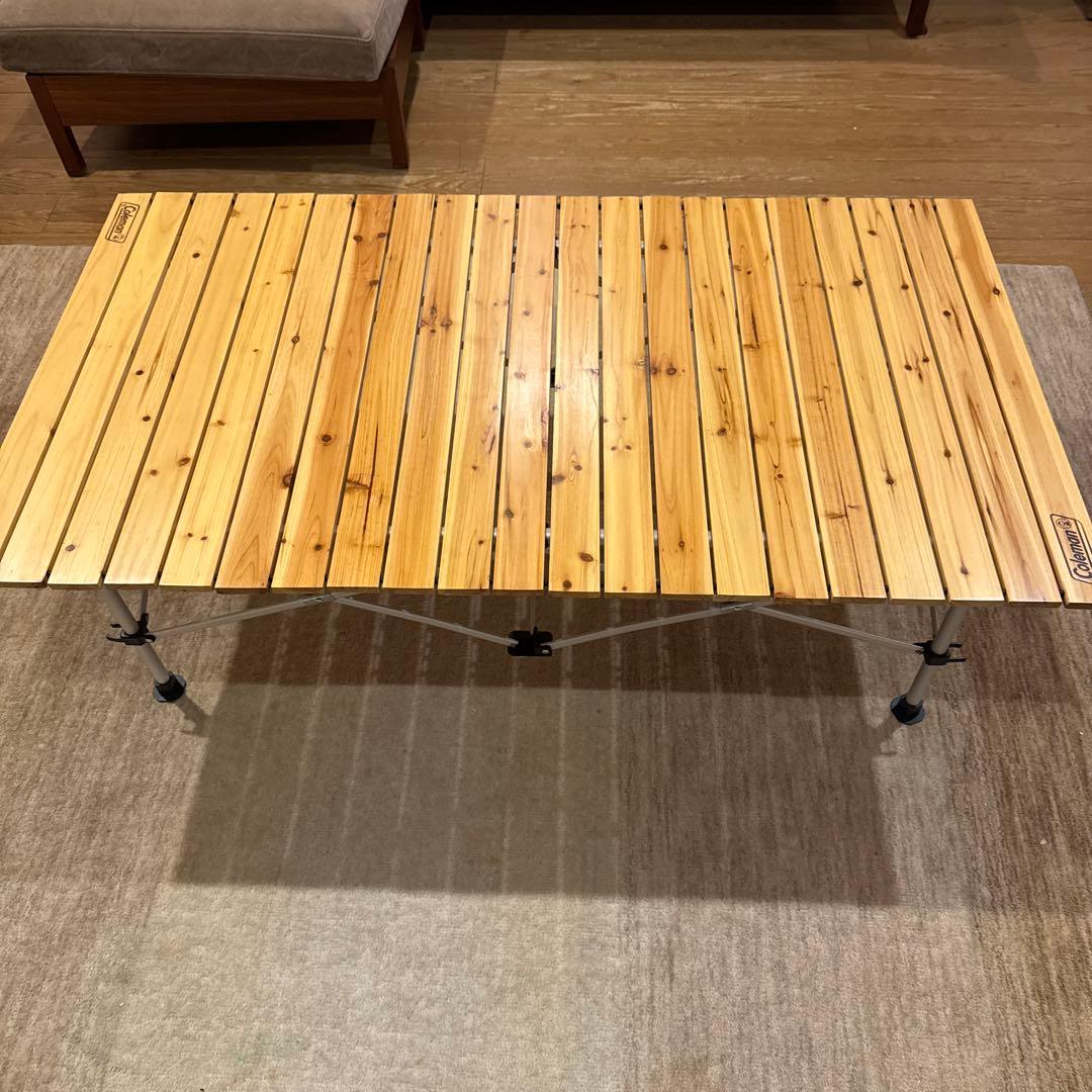 Coleman ナチュラルウッドロールテーブル120 アウトドア キャンプ