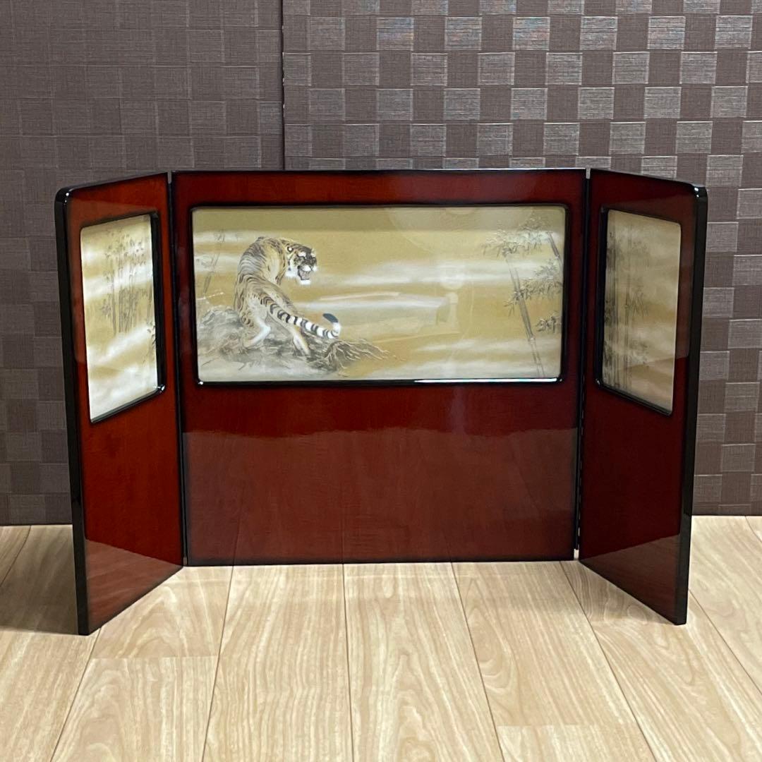 五月人形　端午の節句　屏風18号 竹に虎　トラ