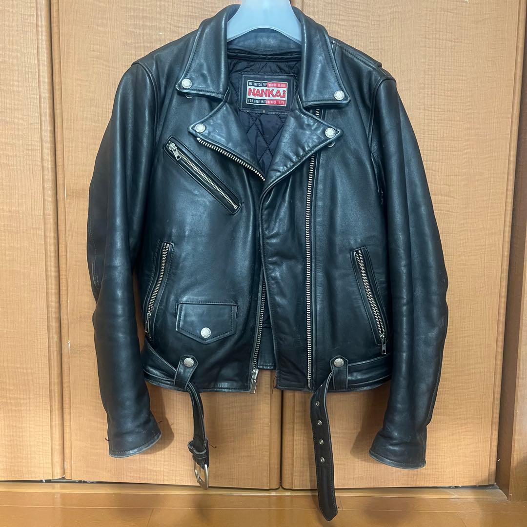 NANKAI 南海部品 レザーライダースジャケット ダブル 牛革 ライナー付