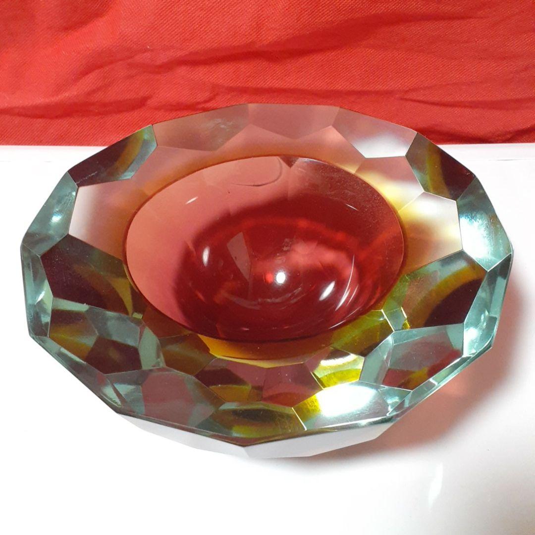 高級アッシュトレイ　イタリア　ムラーノガラス　2.9kg